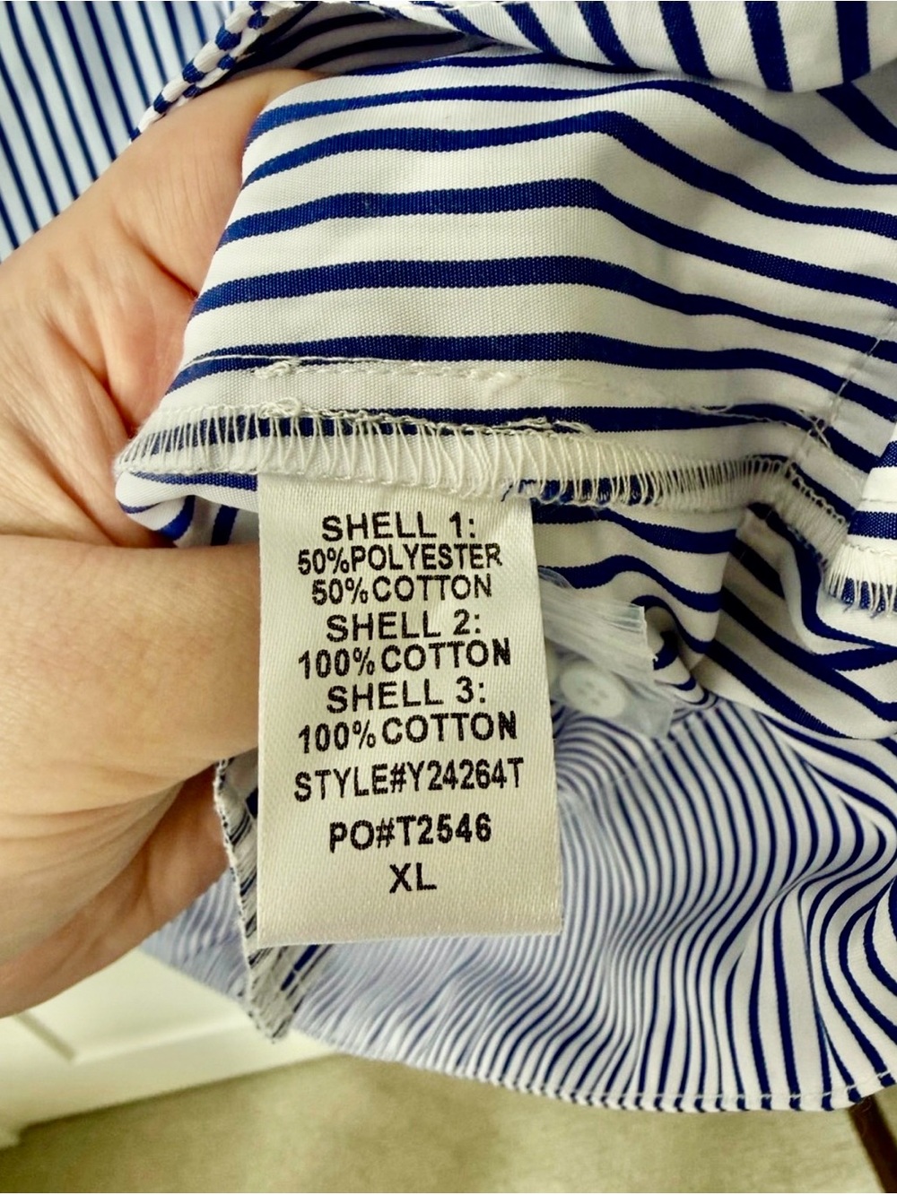 Pomander Place Blue and White Striped Long Sleeve Dress, NWT - Picture 5 of 5